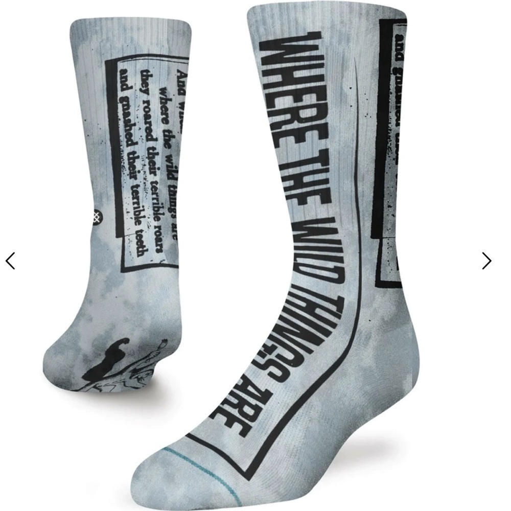 Stance Where The Wild Things Are Crew Socks Kids Large 3-5.5, NWT
